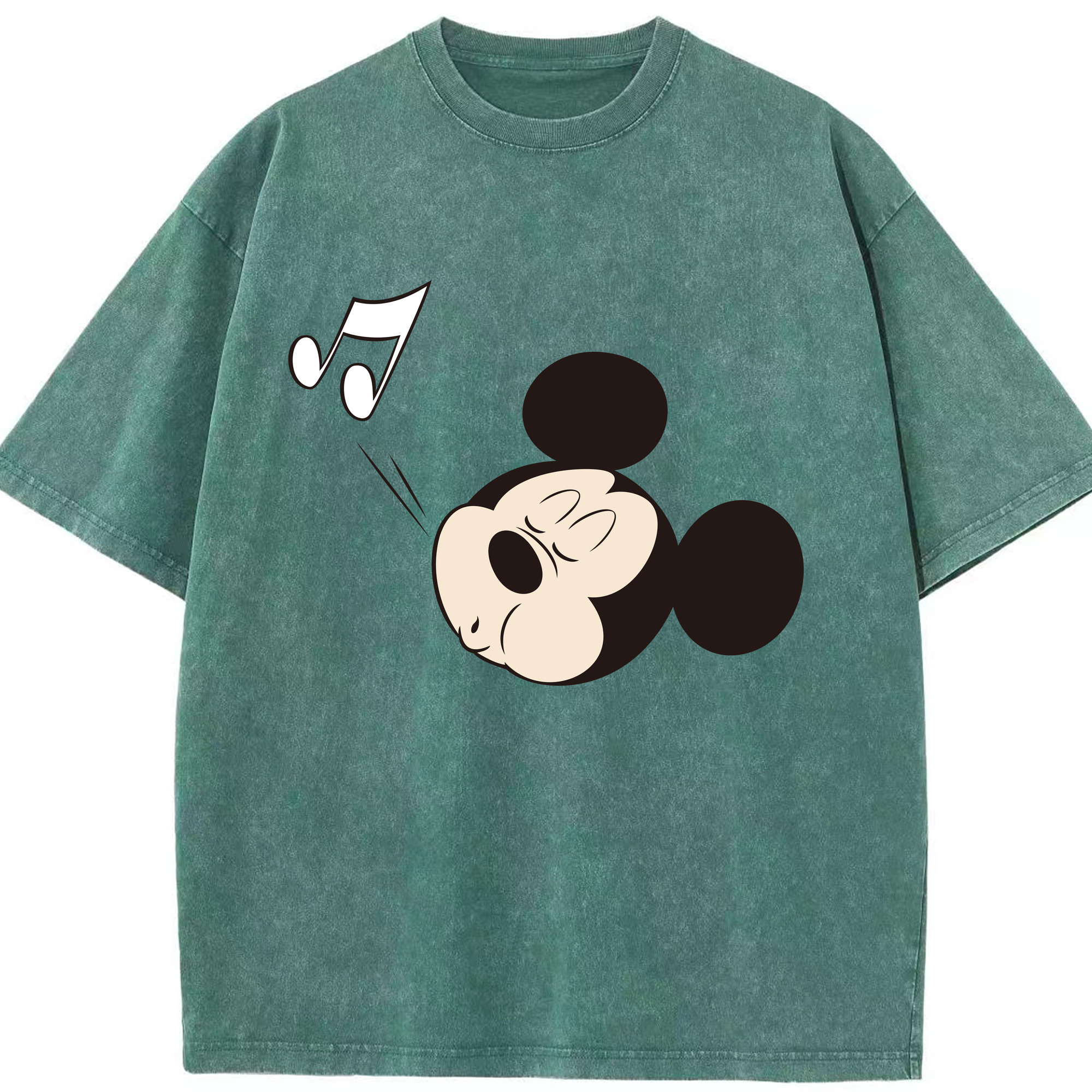 （画像用） ミッキーマウス Mickey Mouse 綿100% ヴィンテージ風 半袖Tシャツ（フロントプリント）